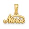 14K Yellow Gold Nurse Charm Medical RN Pendant Jewelry 12mm x 12mm